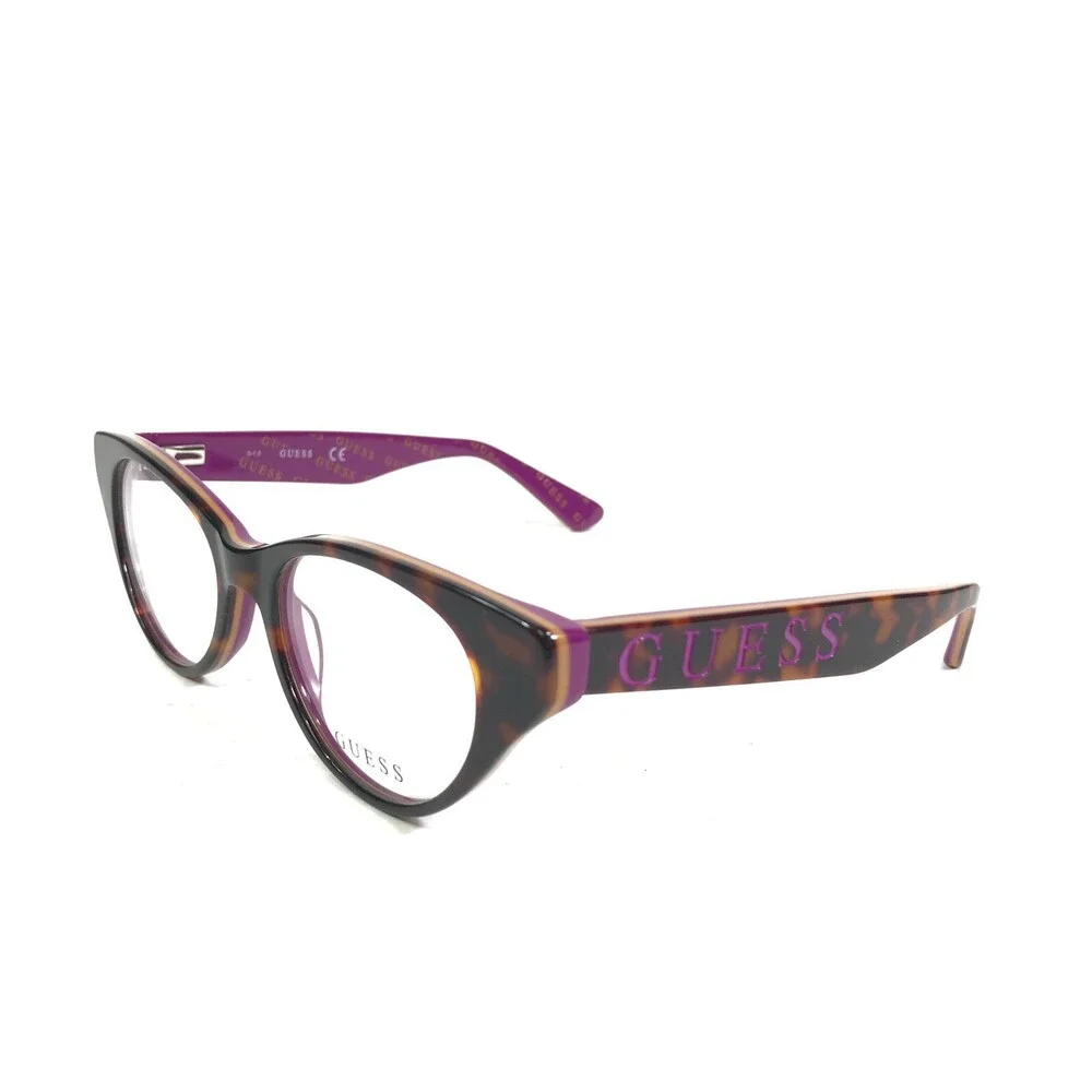 Guess Eyeglasses Frames GU9192 056 Purple Tortoise Cat Eye Round 47-16-130